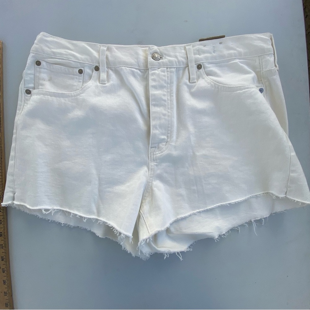 Madewell Relaxed Denim Shorts off white size 32 14 - Picture 2 of 10